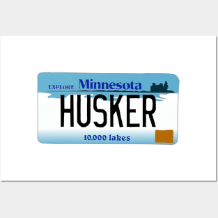 Minnesota Husker License Plate Posters and Art